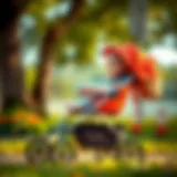 Stylish stroller for a 6 year old child