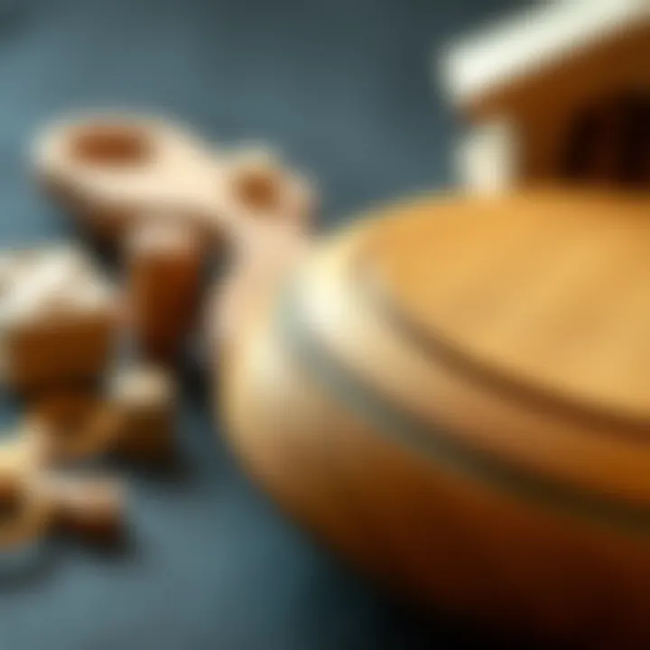 Close-up of wooden material showcasing craftsmanship