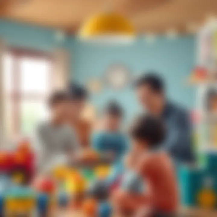 A family discussing the importance of choosing educational toys