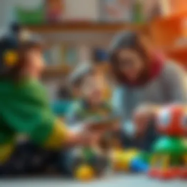 Parents guiding children in learning with AkeDo 2'li