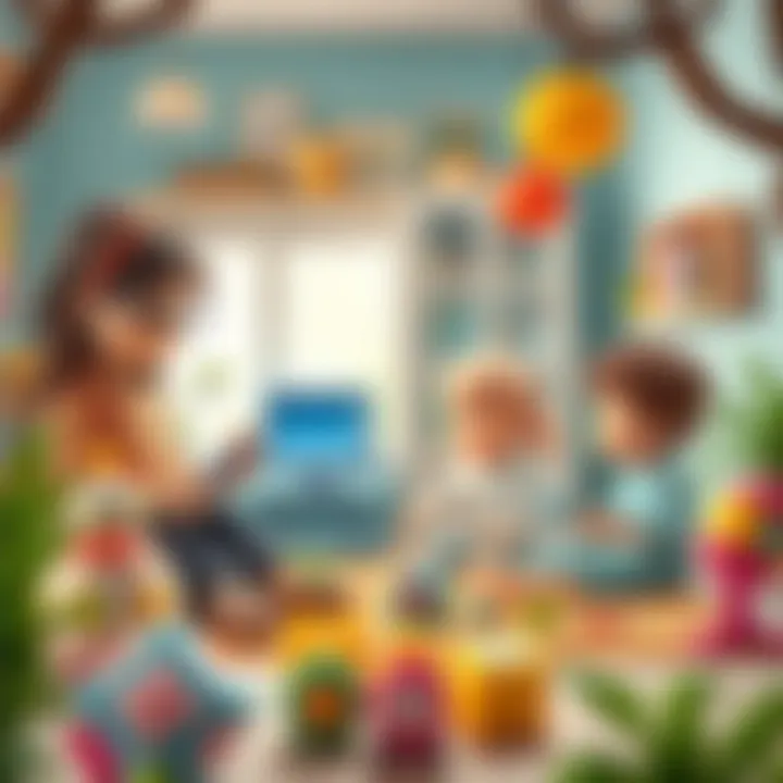 Enhancing Parental Awareness A serene environment for parents learning about child care.