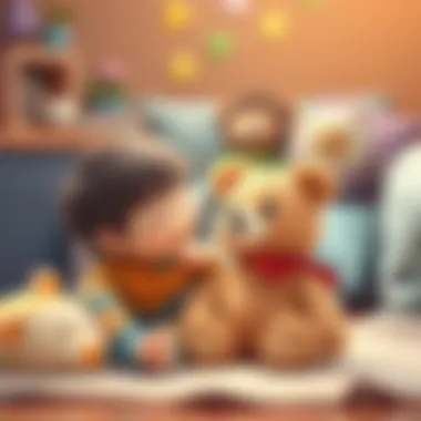 A cozy scene with a child and a teddy bear, illustrating companionship