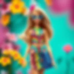 Creative Barbie outfit showcasing vibrant colors and playful patterns
