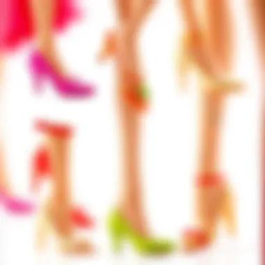 Various Barbie shoe styles for different age groups