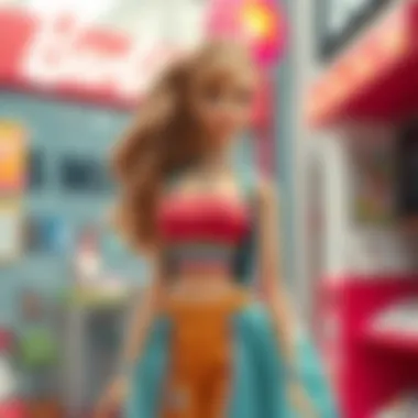 Trendy Barbie outfit combining modern aesthetics with fun elements