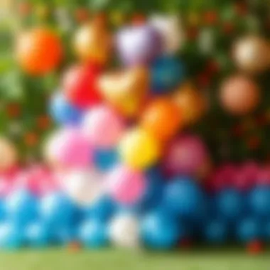 Creative balloon arrangement for a joyous occasion