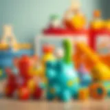 Colorful educational toys for toddlers