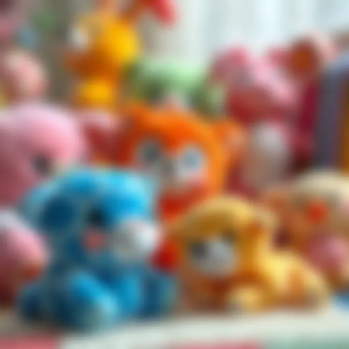 Soft plush toys promoting sensory play