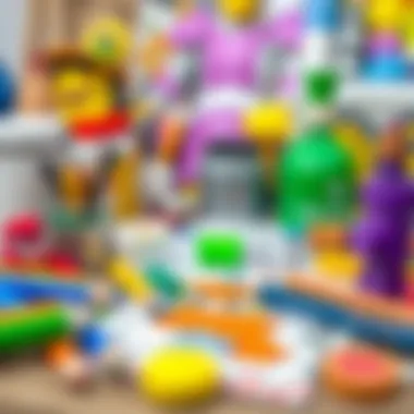 Art supplies laid out for Brawl Stars character coloring