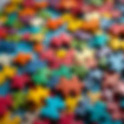 A colorful jigsaw puzzle with pieces scattered around, symbolizing creativity and problem-solving.