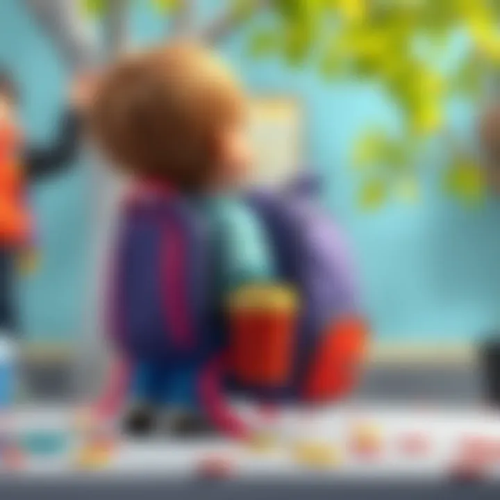 Child using a backpack comfortably