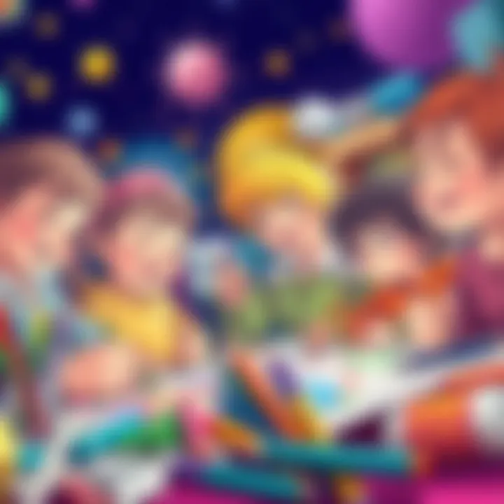 Children immersed in coloring activities, illustrating the joy of learning through art.