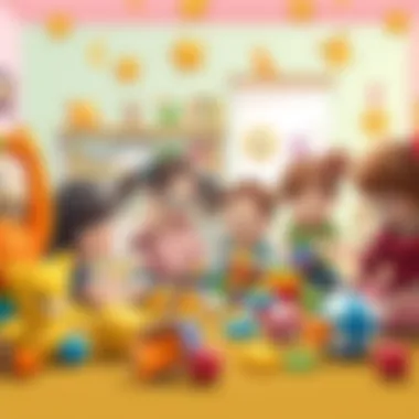 Children enjoying playtime with educational toys