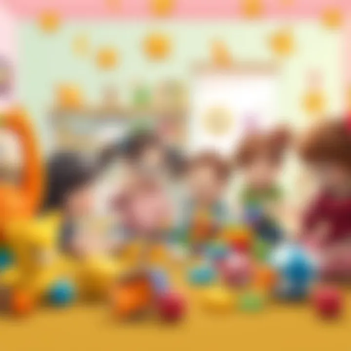 Children enjoying playtime with educational toys