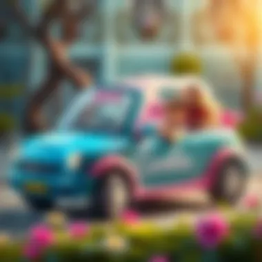 Children engaging in imaginative play with Barbie Extra Car.