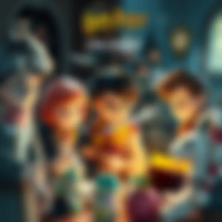 Children's Imagination Unleashed Children engaging in imaginative play with Harry Potter themed toys