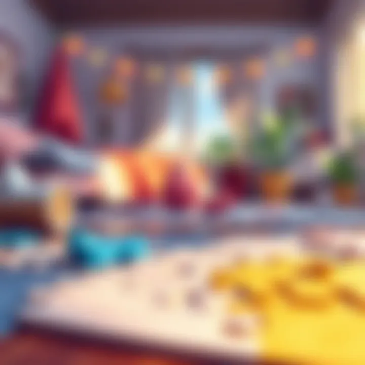 A serene environment with puzzles laid out, promoting relaxation and mental growth.