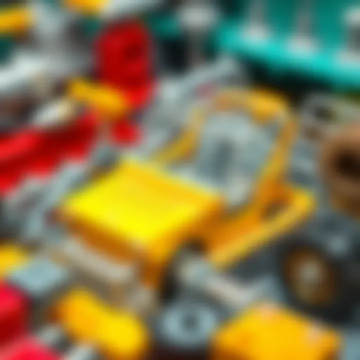 Detailed view of a Revell toy model during assembly