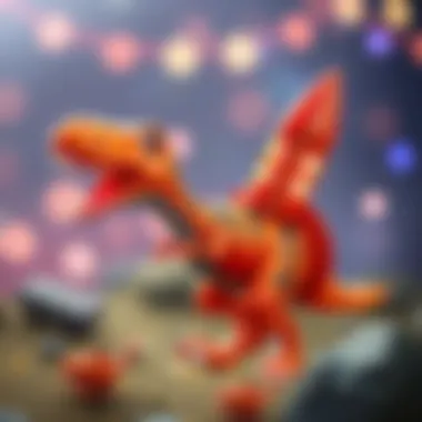 Vibrant dinosaur rocket toy captivating children's imagination