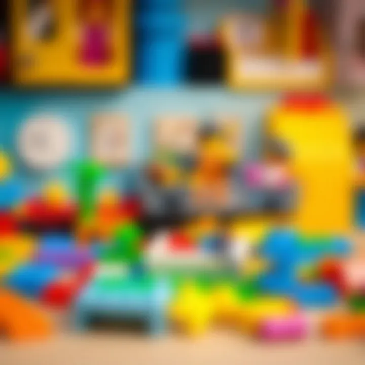 An educational setup highlighting the cognitive benefits of Lego play