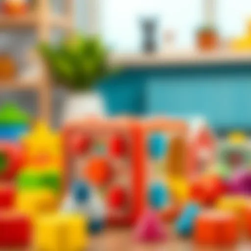 Colorful educational cube toy enhancing cognitive skills