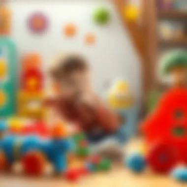 Child engaged in educational play with tabu toys