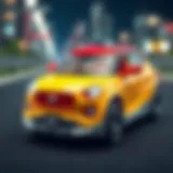 Electric car toy showcasing modern design