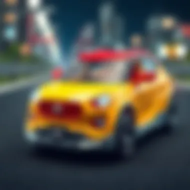 Electric car toy showcasing modern design