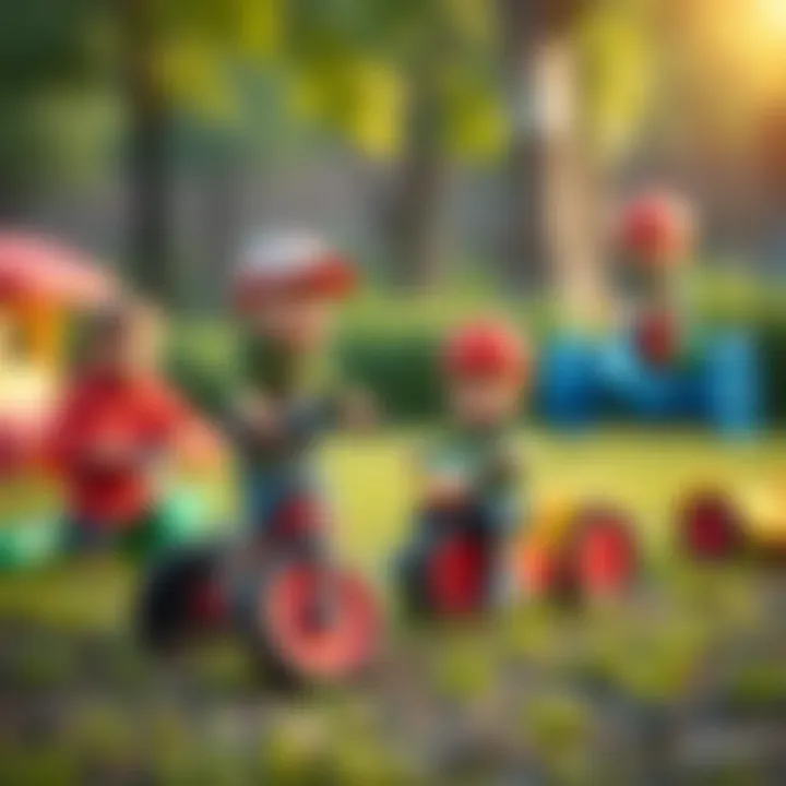 Outdoor toys promoting physical activity for young boys