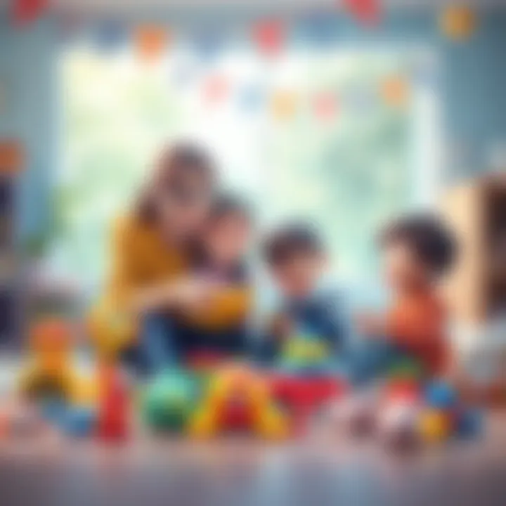 Family exploring educational benefits of toys together