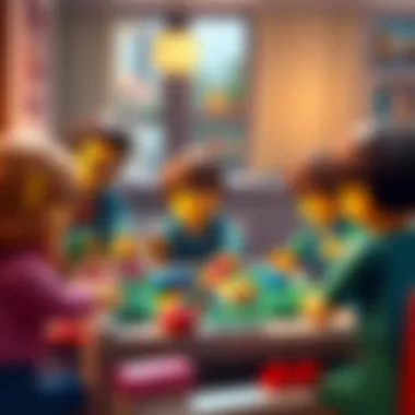 A family enjoying a game night with Lego 76218, illustrating family dynamics