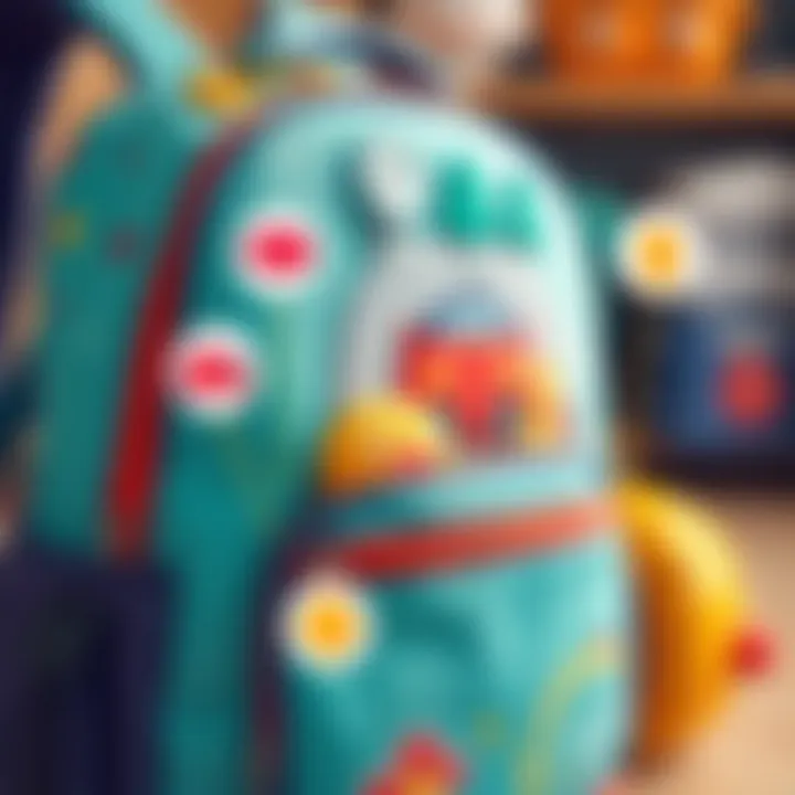 Close-up of features in a well-designed children's backpack