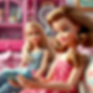 A nostalgic childhood moment with a Barbie doll