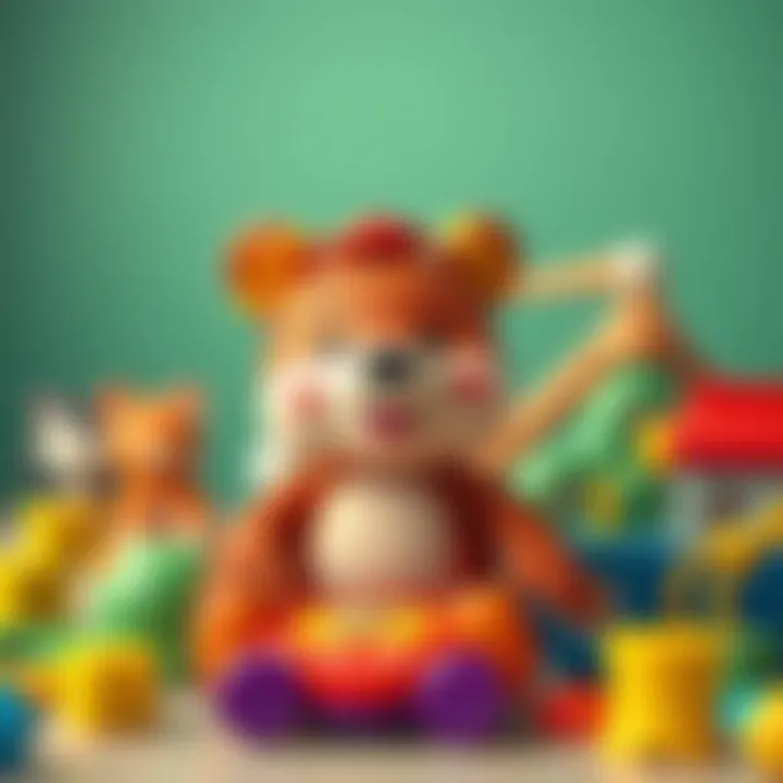 A variety of educational toys for different age groups