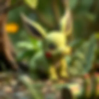 An illustration showcasing the role of green Pokémon in their ecosystems