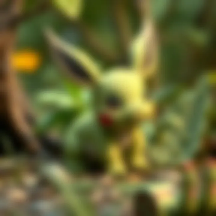 An illustration showcasing the role of green Pokémon in their ecosystems