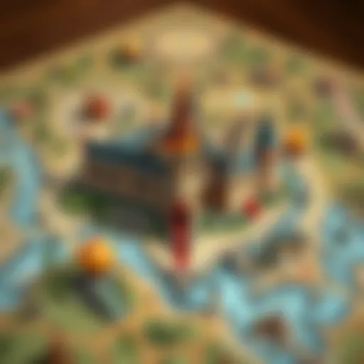 An intricate map showcasing Hogwarts and its surroundings