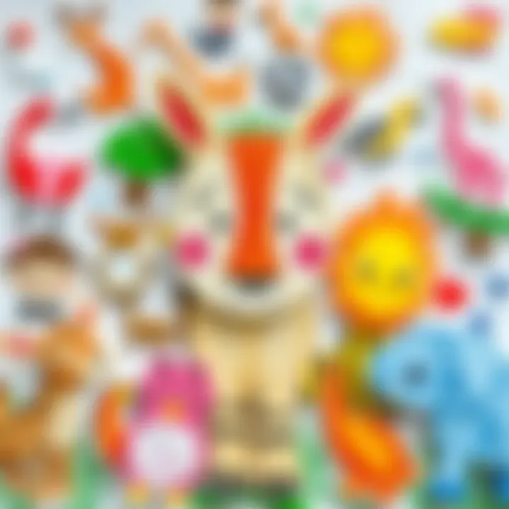 A collage of children's drawings depicting animals, highlighting creativity and imagination.