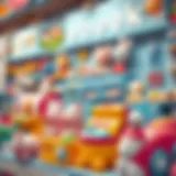 A vibrant showcase of modern baby products available at an e-bebek store in Izmir