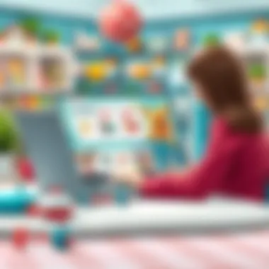 Parents browsing through a user-friendly e-bebek website on a laptop