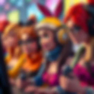 Diverse female gaming characters showcasing empowerment in a digital landscape