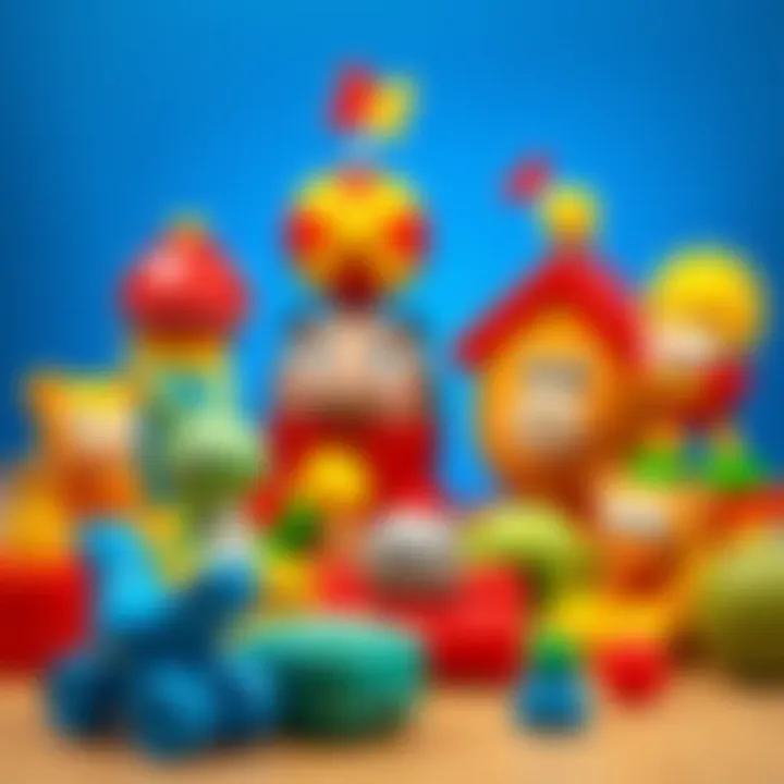 Variety of developmental toys for different age groups