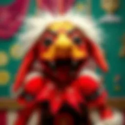 Vibrant puppet artwork showcasing creativity