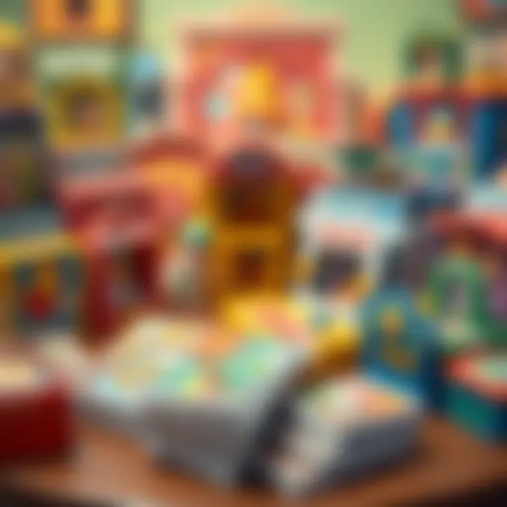 A vibrant collection of box cards displayed on a table, showcasing their interactive designs.