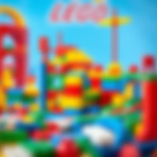 Colorful Lego bricks assembled into a creative structure