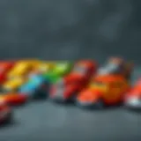 Historical representation of Matchbox toys showcasing their evolution over time.