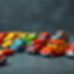 Historical representation of Matchbox toys showcasing their evolution over time.