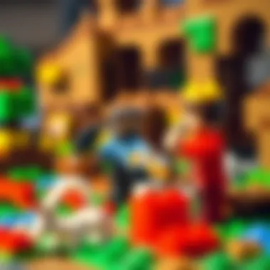 An engaging scene showcasing imaginative play with Minecraft LEGO
