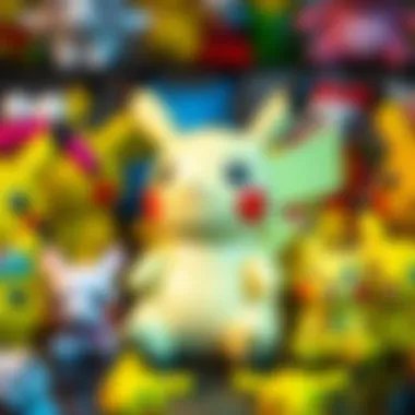 Colorful Happy Pikachu Toys A colorful display of Happy Pikachu toys