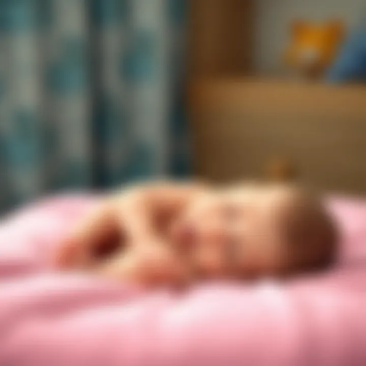 Newborn baby boy lying on a soft blanket